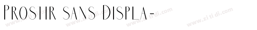 Prostir sans Displa字体转换